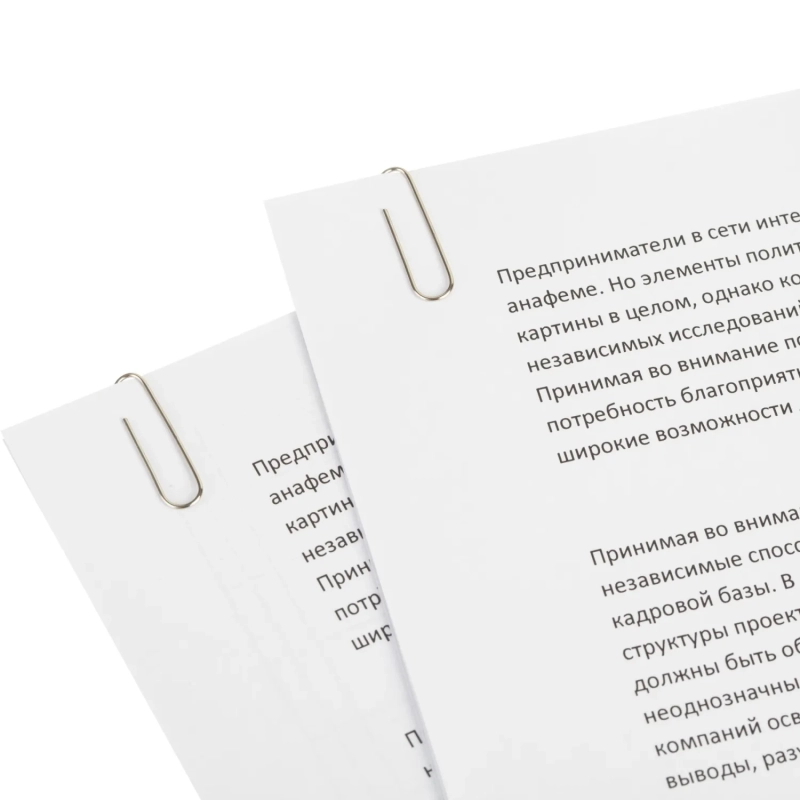 Скрепки Attache никелированные, 22 мм, негофрированные, 100 шт/уп