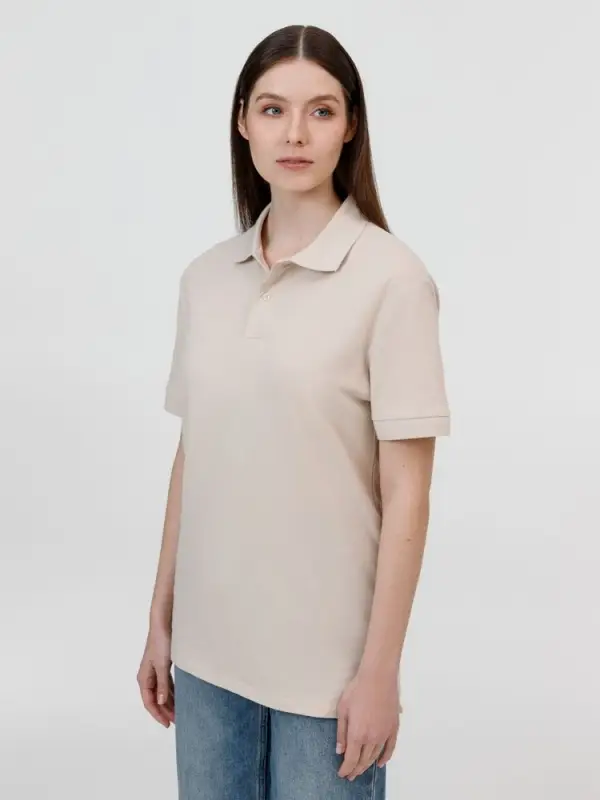 Рубашка поло унисекс Pacific, бежевая (льняная), размер M