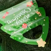 Пакет подарочный новогодний, фигурный &laquo;Ёлочка&raquo;, с zip-lock застежкой, 18.5&times;6.9&times;21 см