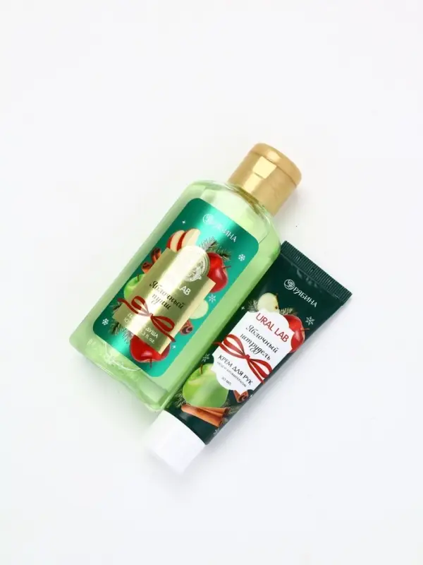 URAL LAB Арома Саунд Набор гель для душа, крем для рук и пилка для ногтей, яблоко URAL LAB Арома Саунд Набор гель для душа, крем для рук и пилка для ногтей, яблоко