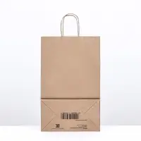 Пакет бумажный крафт 90 г/м², круглая ручка 22×12×34.5 см