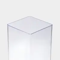 Ваза пластик настольная "Альваро" геометрия, 30х12 см, прозрачный