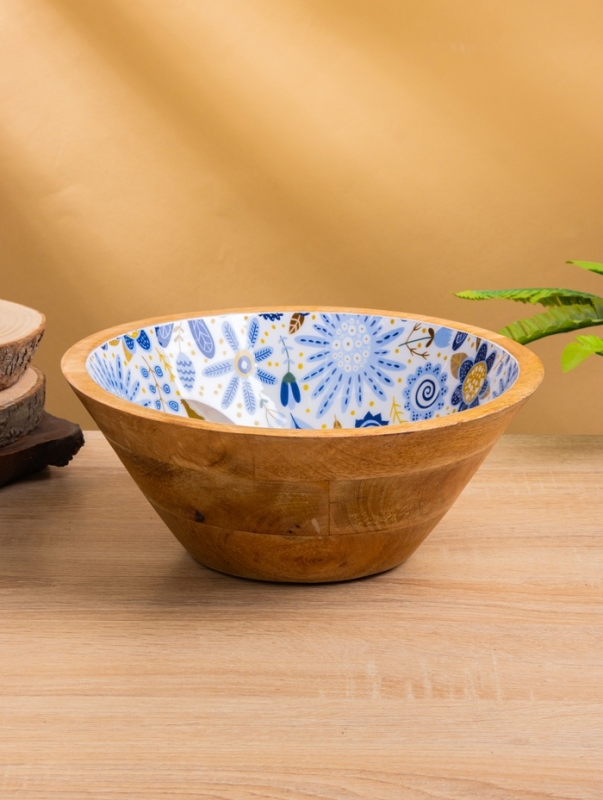 Салатник Салатник "Васильки" дерево манго 25х25х10 см