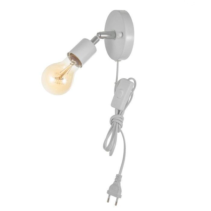 Спот Спот "Дарни" с проводом 150 м и выкл. Е27 40Вт белый 10х10х10