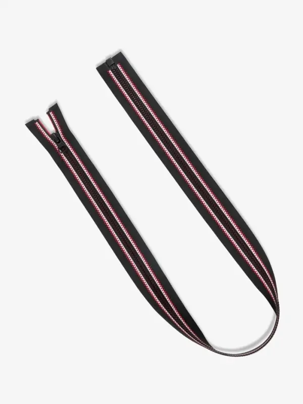 Молния &laquo;Трактор&raquo;, №5, разъёмная, замок автомат, 70 см, чёрная, красная, белая