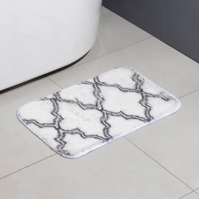 Коврик Доляна &laquo;Вензель&raquo;, 40&times;60 см, белый