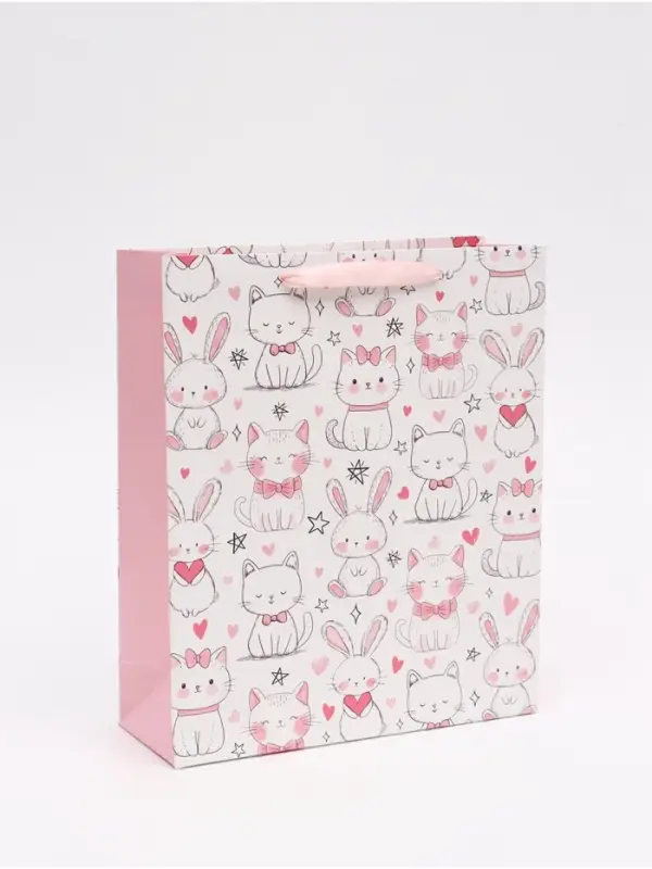 Пакет подарочный &laquo;Поздравляю&raquo;, M 25,5 &times; 30 &times; 9 см