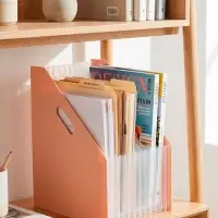 Лоток для бумаг Calligrata, А4, вертикальный, пластиковый, 12 отделений, бежевый