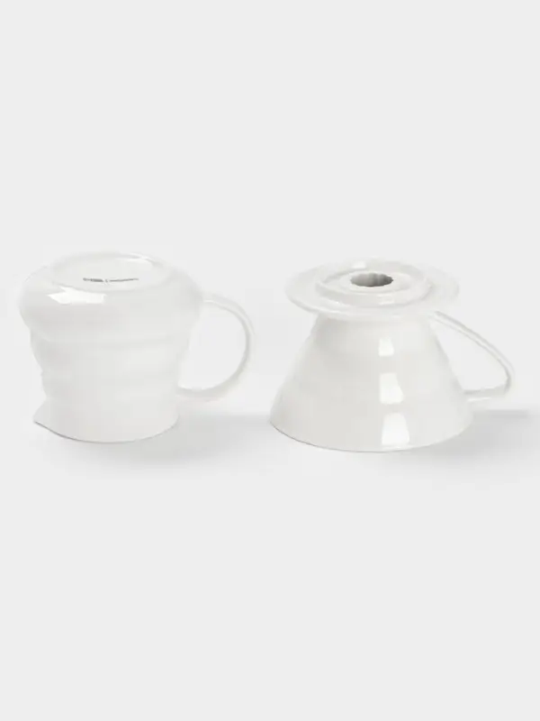 Пуровер-Кофейник Magistro &laquo;Глянец&raquo;, 350 мл, керамика, белый