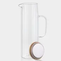 Кувшин "Эко.Дольки" 1500 мл, 9×14×28 см, с бамбуковой крышкой Кувшин "Эко.Дольки" 1500 мл, 9×14×28 см, с бамбуковой крышкой