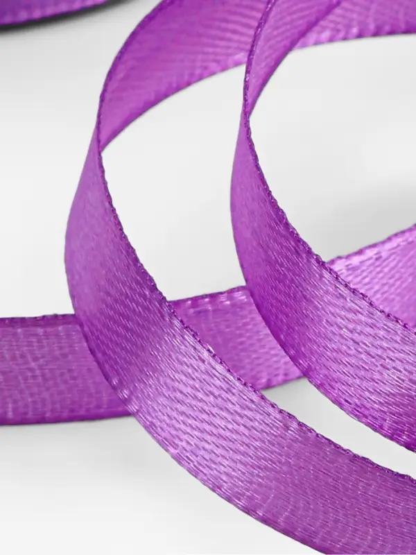 Лента атласная, 10 мм, 23±1 м, фиолетовая №46 Лента атласная, 10 мм, 23±1 м, фиолетовая №46