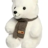 Мягкая игрушка "Пёсик в шарфике" цвет белый, 25 см