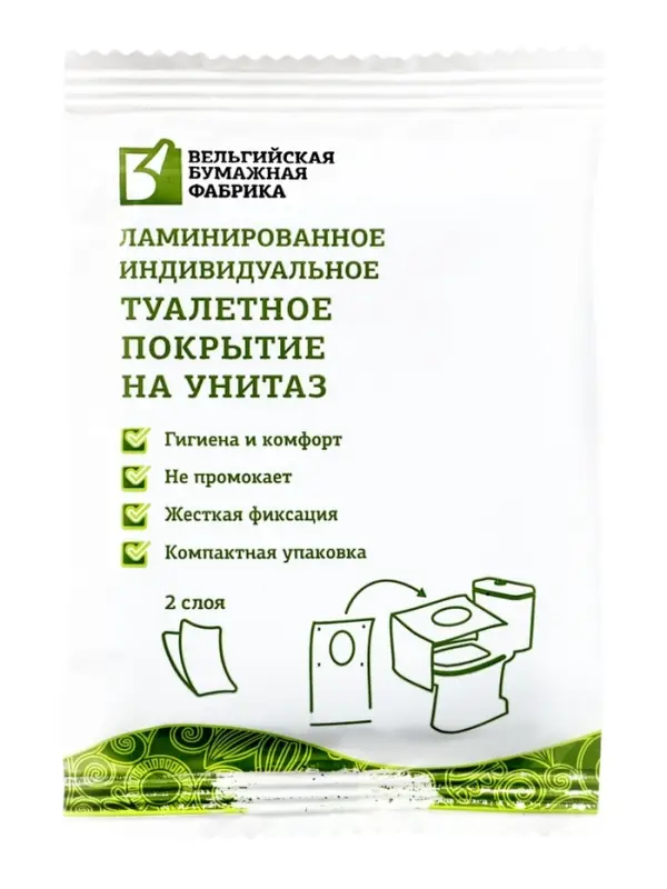 Ламинированное индивидуальное туалетное покрытие, голубое, 40&times;60 см