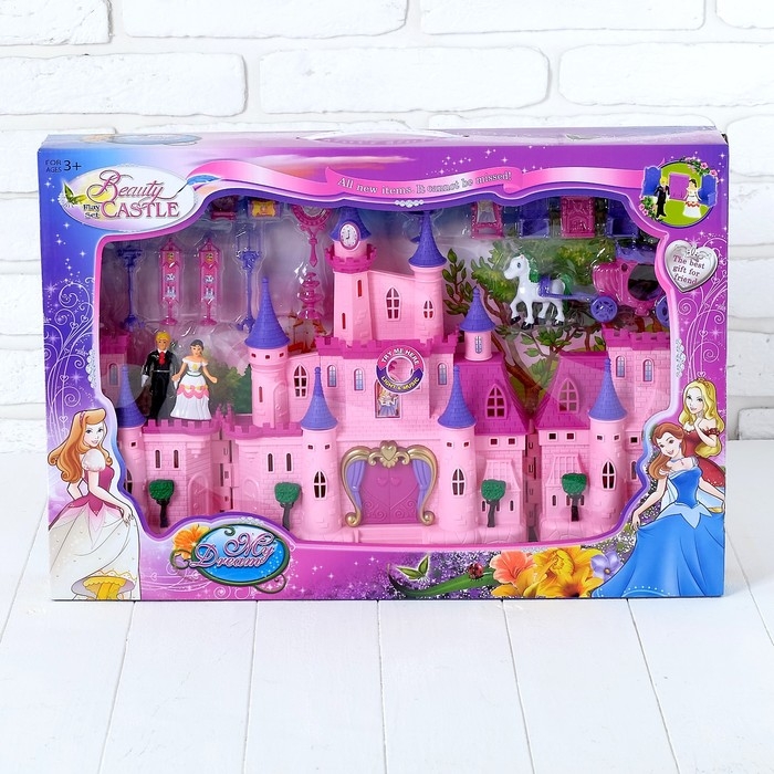 Кукольный замок с фигурками и аксессуарами, свет, звук Кукольный замок с фигурками и аксессуарами, свет, звук