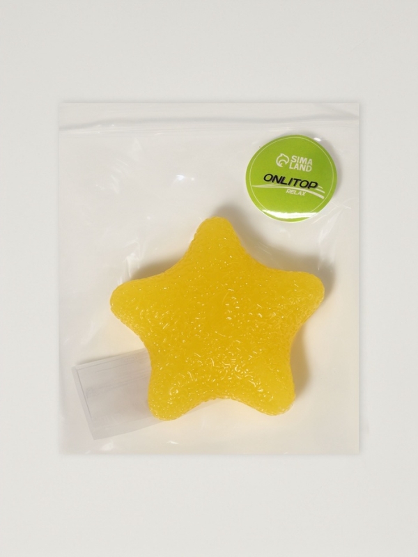 Массажёр реабилитационный TPR (термопласт резина) нагр 15кг d 8см жёлт накл OT