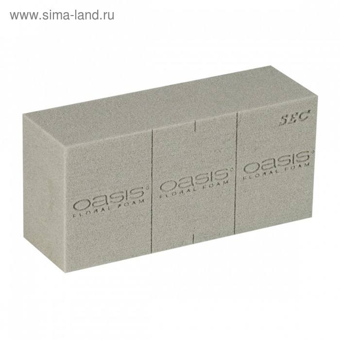 Губка флористическая  Губка флористическая "Оазис Сухой кирпич", 23 х 11 х 8 см