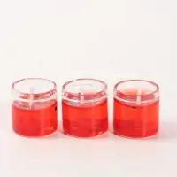 Свечи гелевые &laquo;Баран. С Новым годом!&raquo;, 3 шт., красные, 2.5&times;2.5&times;2.5 см