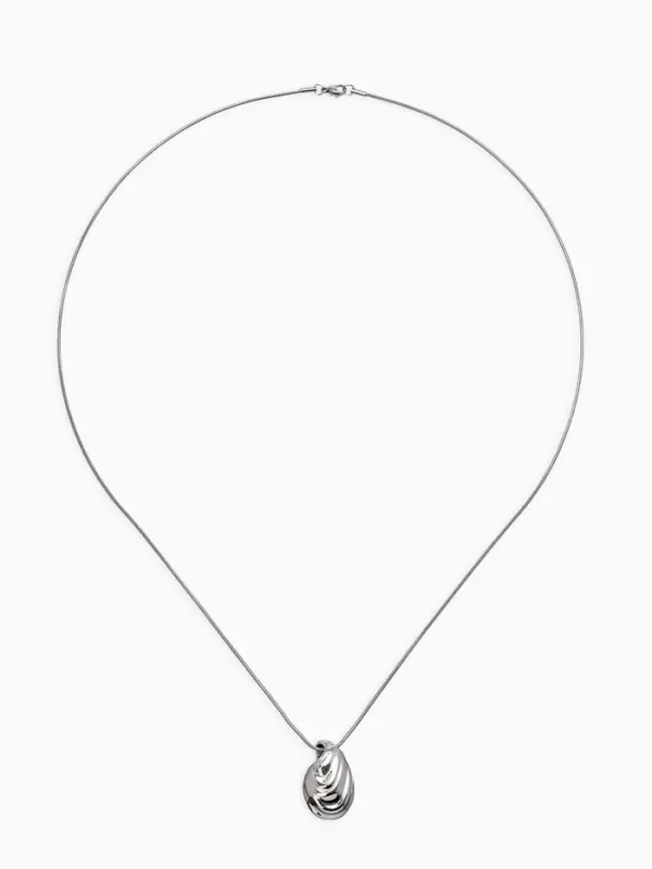 Кулон на цепочке &laquo;Ракушка&raquo;, 75 см, цвет серебро