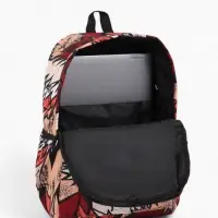 Рюкзак школьный, на молнии, три наружных кармана, с принтом, 30&times;13&times;42 см, разноцветный