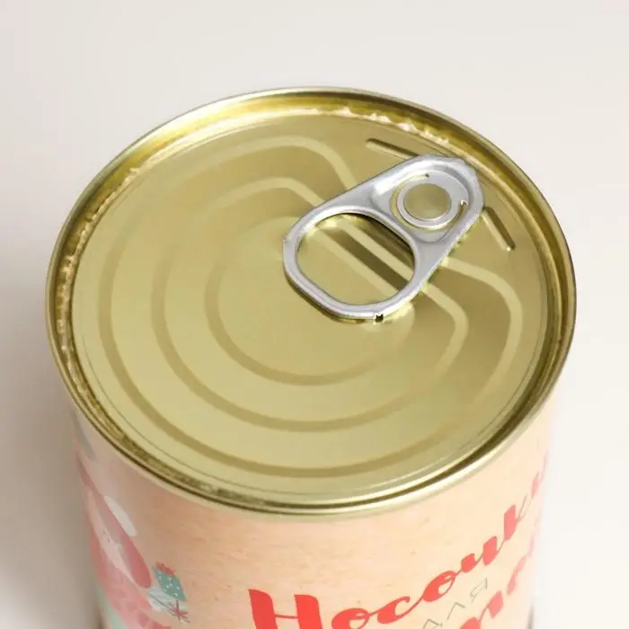 Подарок носки в банке "Носочки для любимой" (внутри носки женские, цвет белый)