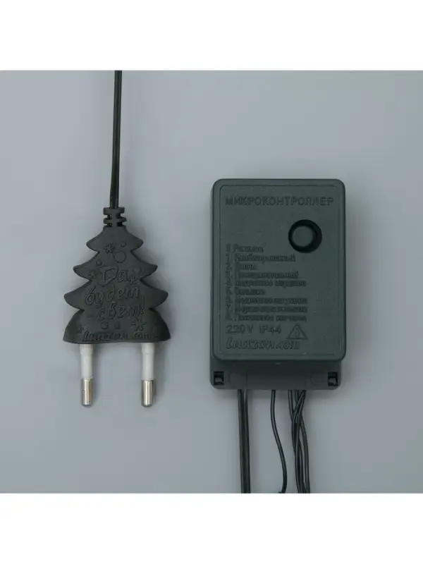 Гирлянда &laquo;Нить&raquo; 7 м, IP20, тёмная нить, 180 ламп, свечение мульти, 8 режимов, 220 В