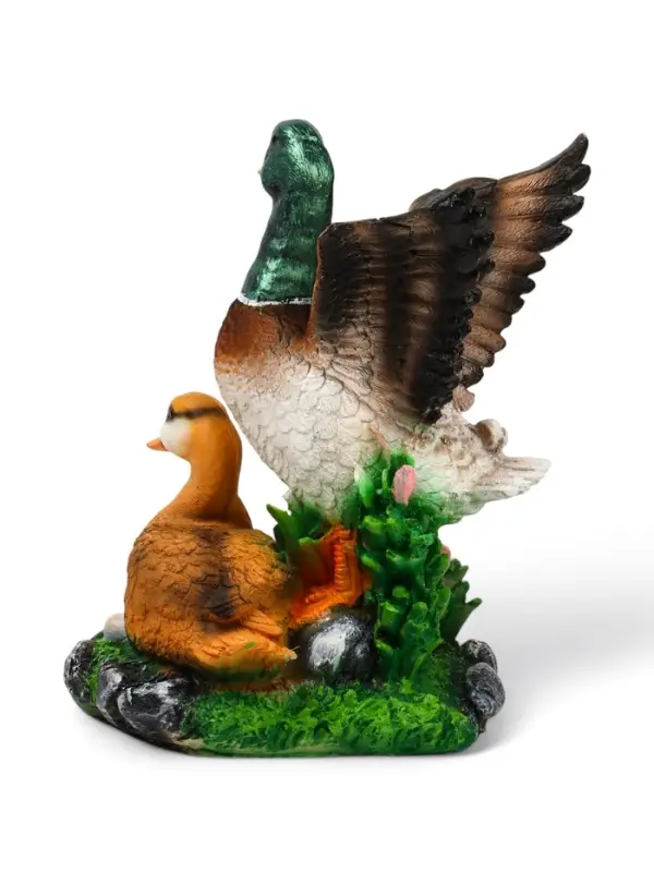 Садовая фигура из полистоуна &laquo;Утка с селезнем&raquo;, 24&times;17&times;35 см