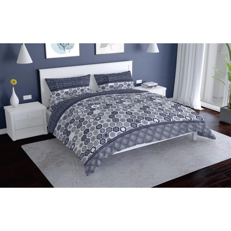 Постельное белье 2сп,Diyar набивн.бязь 120г/м2 (нав.70х70-2шт),28338-1