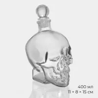 Штоф &laquo;Череп. Хэллоуин&raquo;, 400 мл, стекло, прозрачный