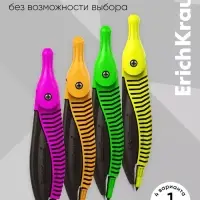 Циркуль пластиковый ErichKrause. Accent, 122 мм, PVC чехол, МИКС