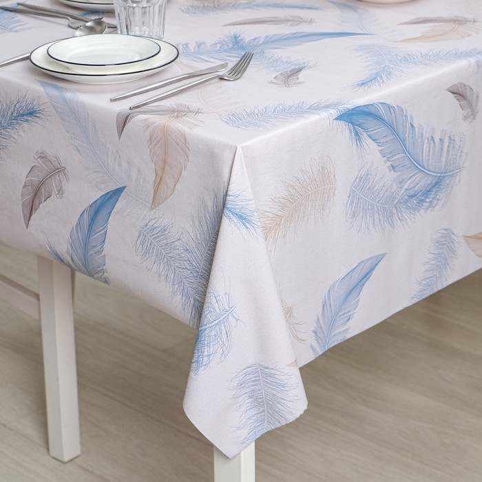 Клеёнка на стол на тканевой основе «Перья», ширина 137 см, рулон 20 метров, толщина 0,25 мм, цвет серый Клеёнка на стол на тканевой основе «Перья», ширина 137 см, рулон 20 метров, толщина 0,25 мм, цвет серый