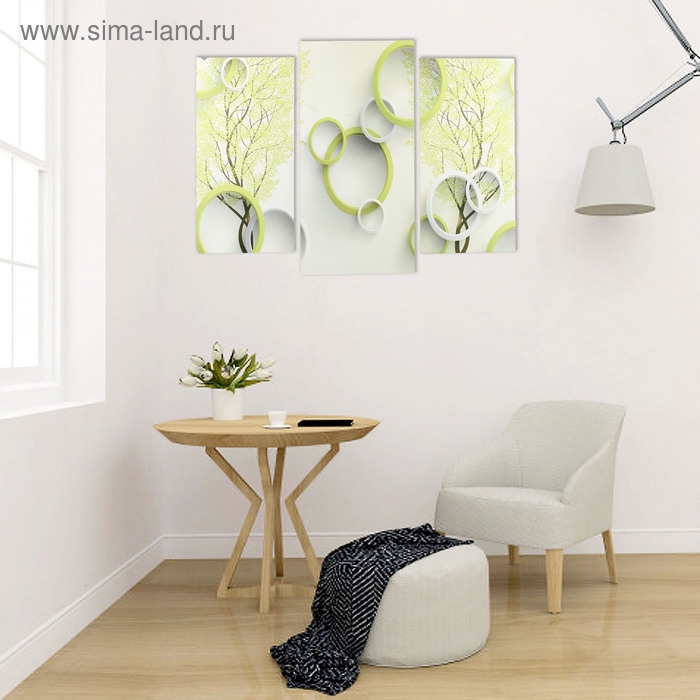 Модульная картина  Модульная картина "Геометрия природы" (2-25х50, 30х60 см) 60х80 см