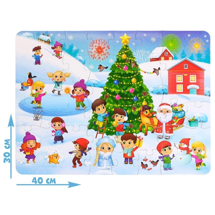 Пазлы с окошками «Зимние радости», 6 окошек, 27 деталей Пазлы с окошками «Зимние радости», 6 окошек, 27 деталей