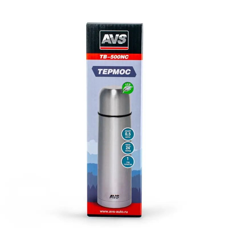 Термос AVS TB-500NC 0,5 л.(хром)