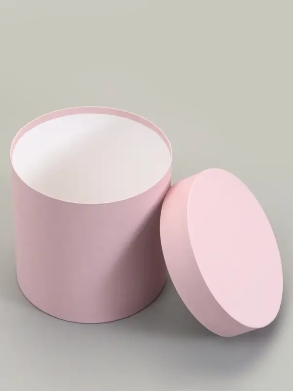 Набор круглых коробок 5 в 1 &laquo;Краски&raquo;, пыльная роза, 25&times;25&times;25 - 19&times;19&times;19 см