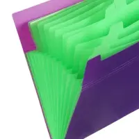 Папка А4 Your Way, 12 отделений, 600 мкм, на кнопке, фиолетовая