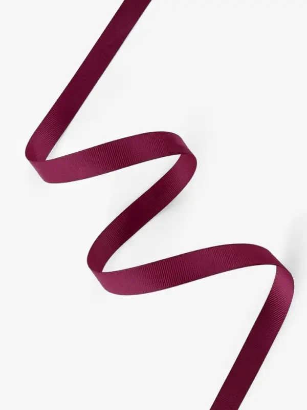 Лента репсовая, 15 мм, 23&plusmn;1 м, бордовая №80