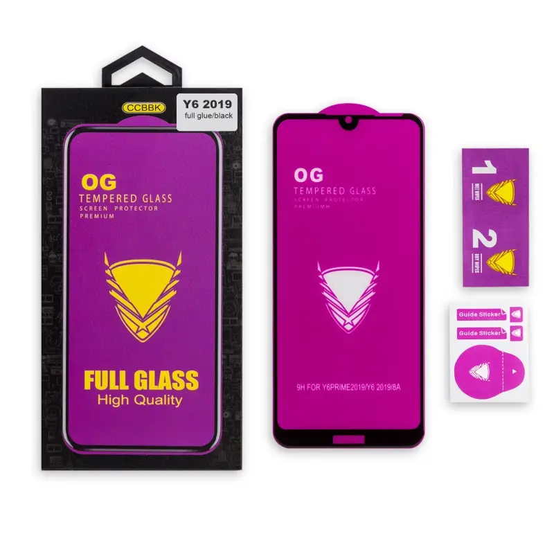 Защитное стекло для Huawei Y6 (2019)/Honor 8A OG 3D черные