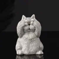 Набор фигурок &laquo;Три кота: ничего не вижу, не слышу, не говорю&raquo;, гипс, 7 см, серый
