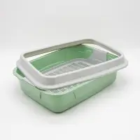 Туалет с бортом с сеткой, 45&times;34&times;15 см, серый, оливковый