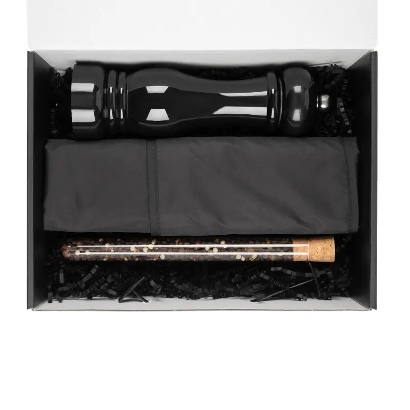 Набор Gambit с мельницей и фартуком, черный Набор Gambit с мельницей и фартуком, черный