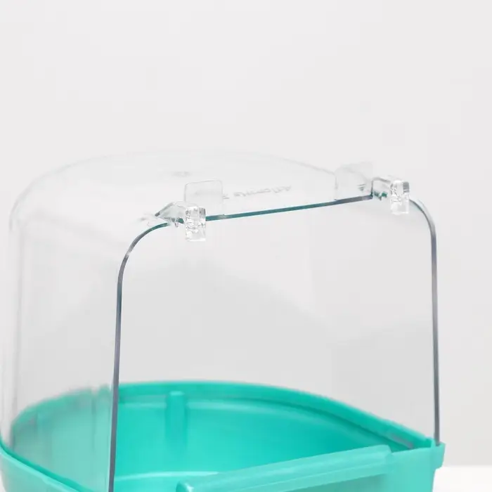 Купалка для птиц, 145&times;136&times;140 мм, пластик, светло-зелёный перламутр