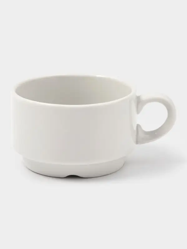 Чашка Дулевский фарфор &laquo;Белая&raquo;, 170 мл, d=8.3 см, штабелируемая, белая