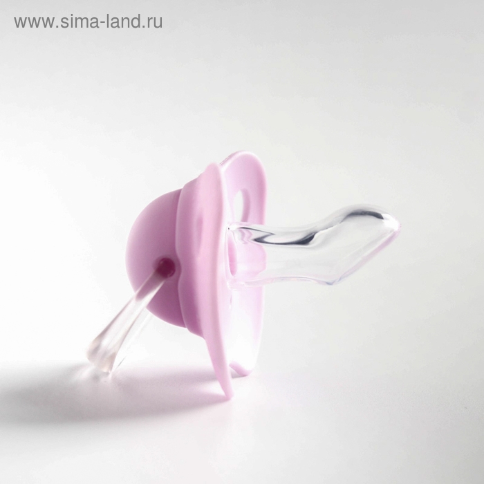 Соска - пустышка силиконовая ортодонтическая, от 6 мес., цвет МИКС для девочек