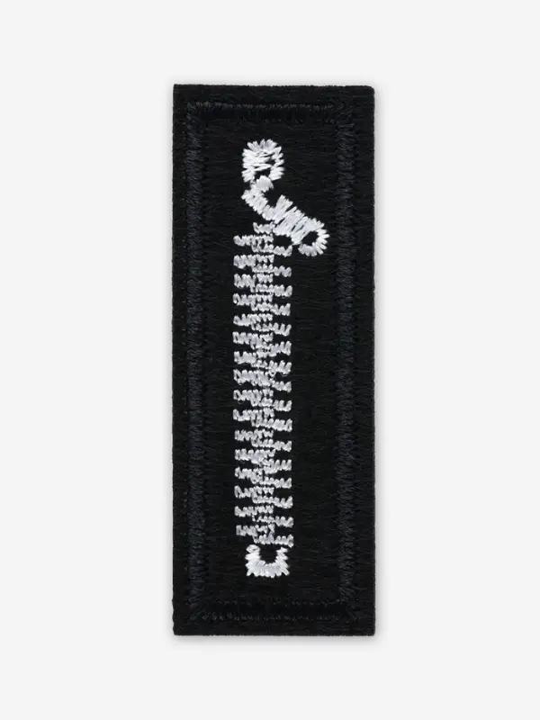 Термоаппликация «Молния», 6×2.1 см, чёрная, белая