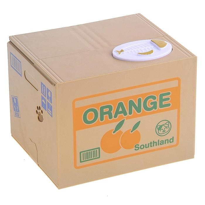 Копилка пластик Копилка пластик "Киска прячет монетки" МИКС 10х9х10 см