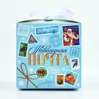 Коробка подарочная новогодняя складная «Новогодняя почта», 12 х 12 х 12 см