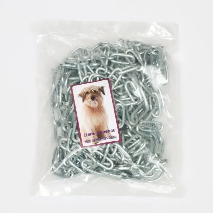 Цепь для привязи собак, 5 м, калибр 3&times;21 мм, белая