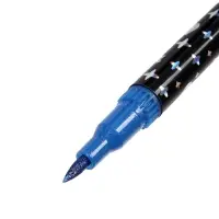 Фломастеры 12 штук, 24 цвета, с блёстками, двусторонние, в пластиковой коробке