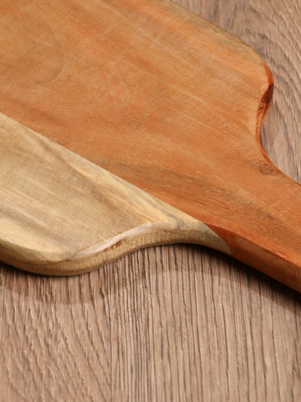 Доска разделочная прямоугольная "Листья" дерево манго 41х18 см