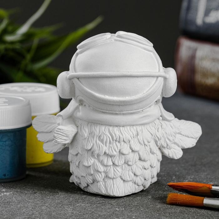 Фигура для раскраски  Фигура для раскраски "Сова пилот" 8х8х5см